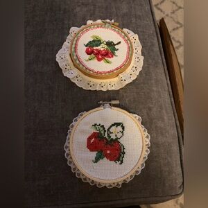 Fruit Embroidery Mini Hoop Set with Red Berries